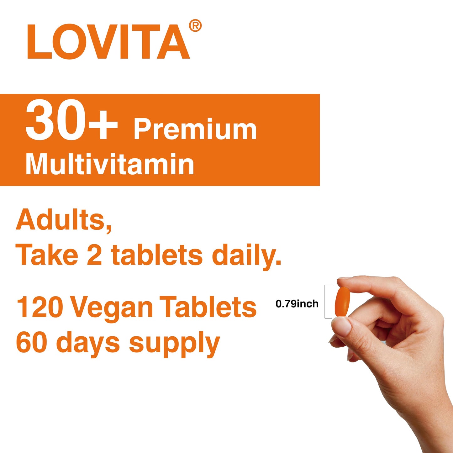 LOVITA Premium Multivitamin for Adults 30+ with Enzymes, Turmeric & Comprehensive Nutrient Support, 360 Tablets
