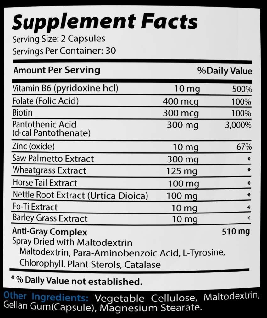 Absonutrix Anti-Grey Advanced Hair Formula, 60 Capsules