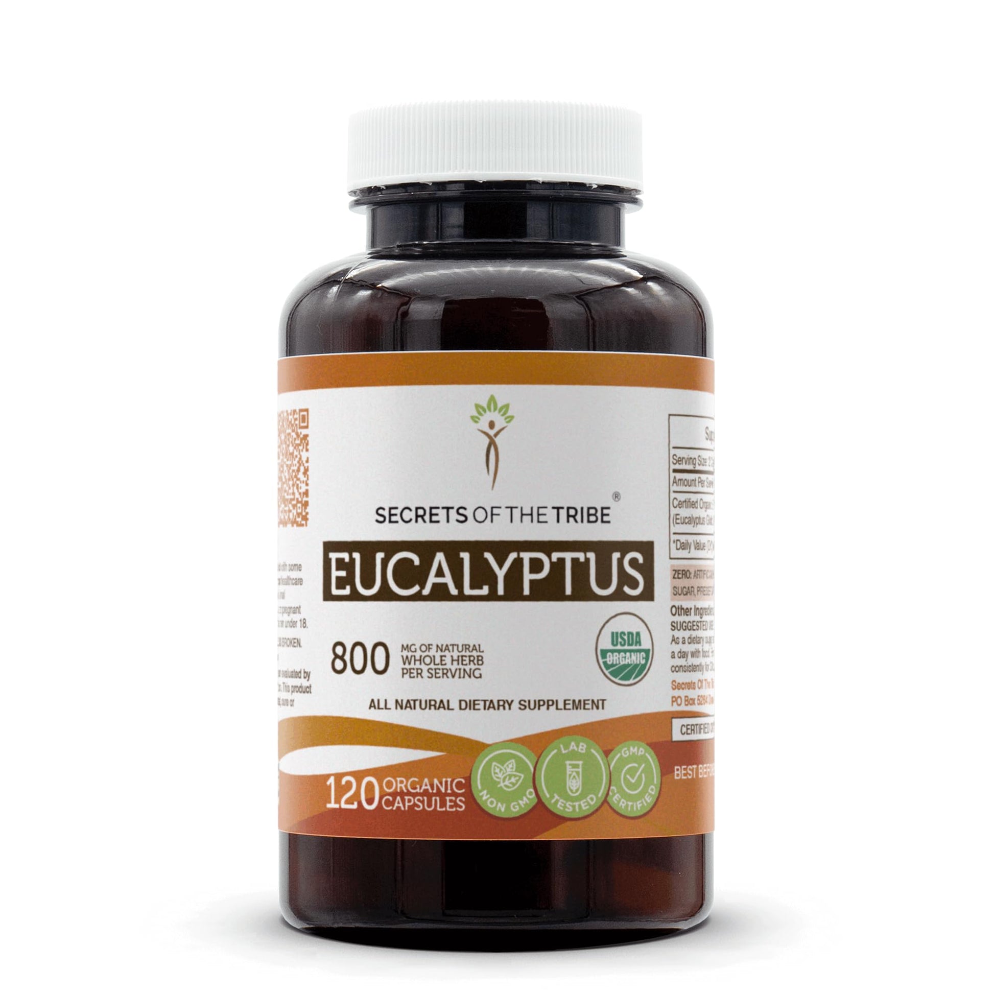 Secrets of the Tribe Eucalyptus USDA Organic Capsules, 120 Capsules