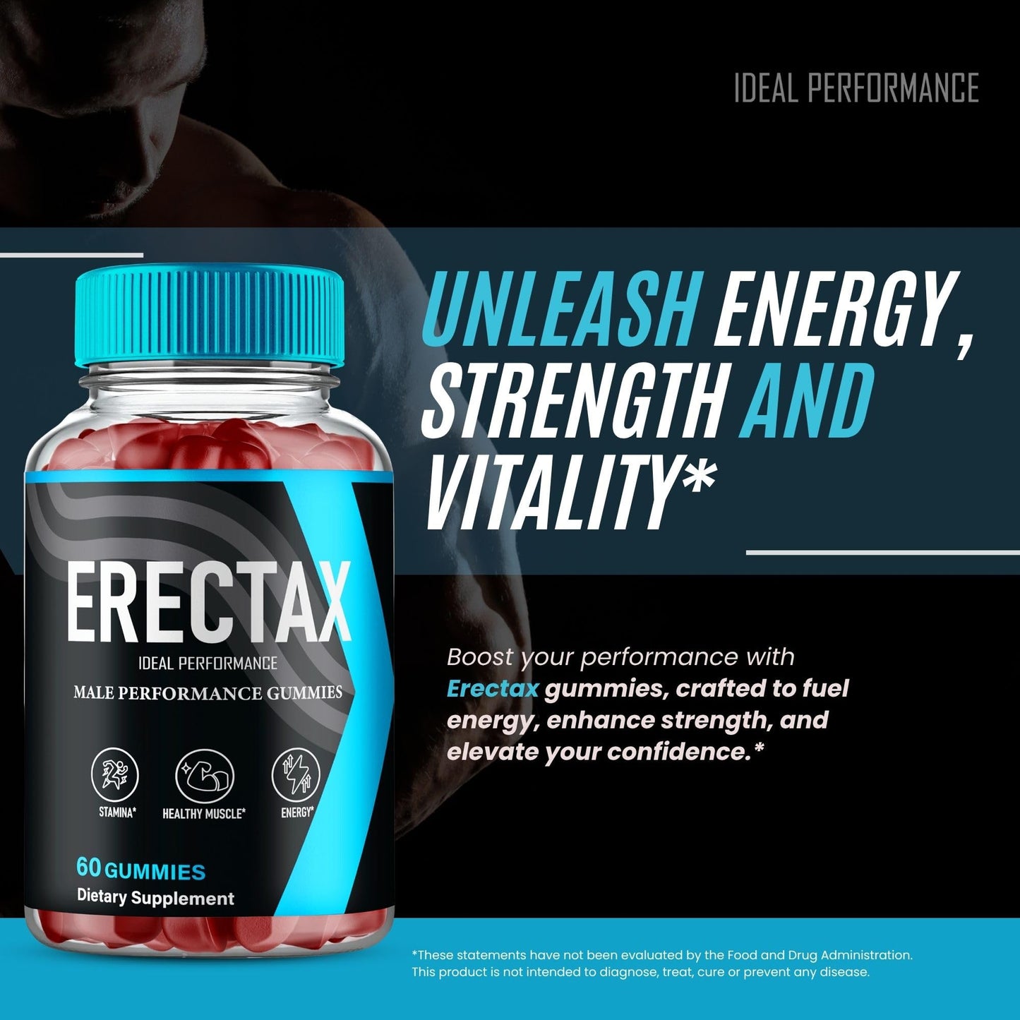Ideal Performance Erectax Gummies, 60 Count