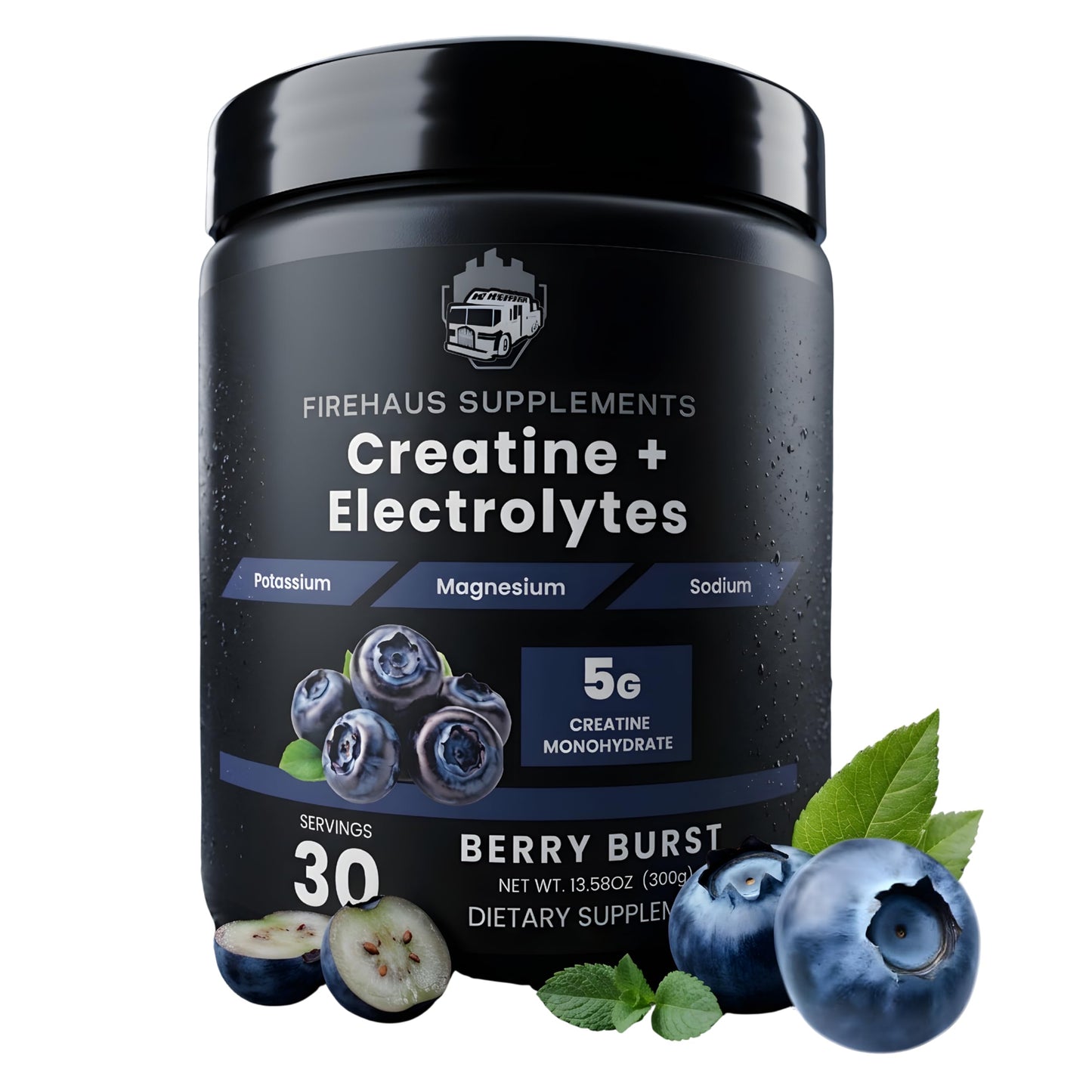 FireHaus Supplements Creatine + Electrolytes Powder 13.58 oz