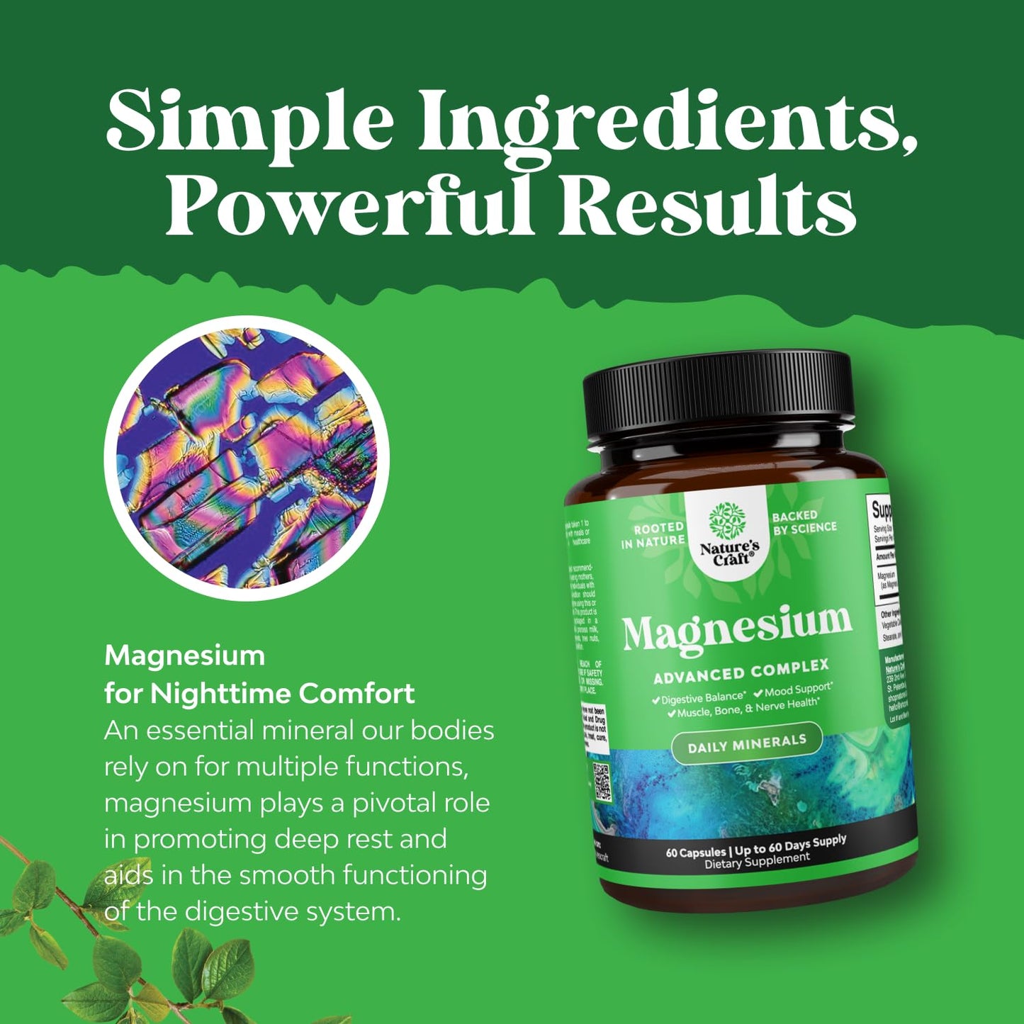 Natures Craft High Absorption Magnesium Complex Capsule, 60 Capsules