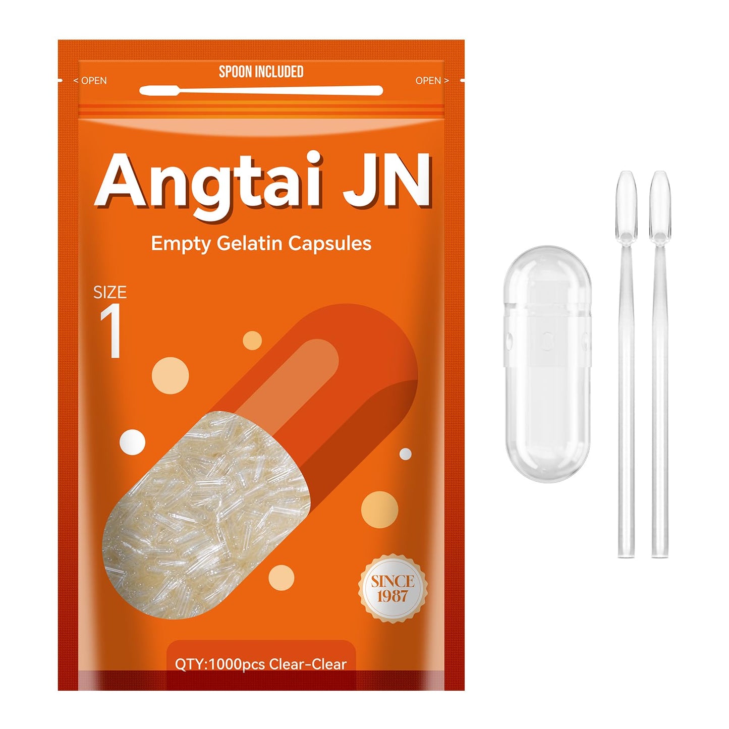 Angtai JN Empty Softgel Capsules 1000 Count