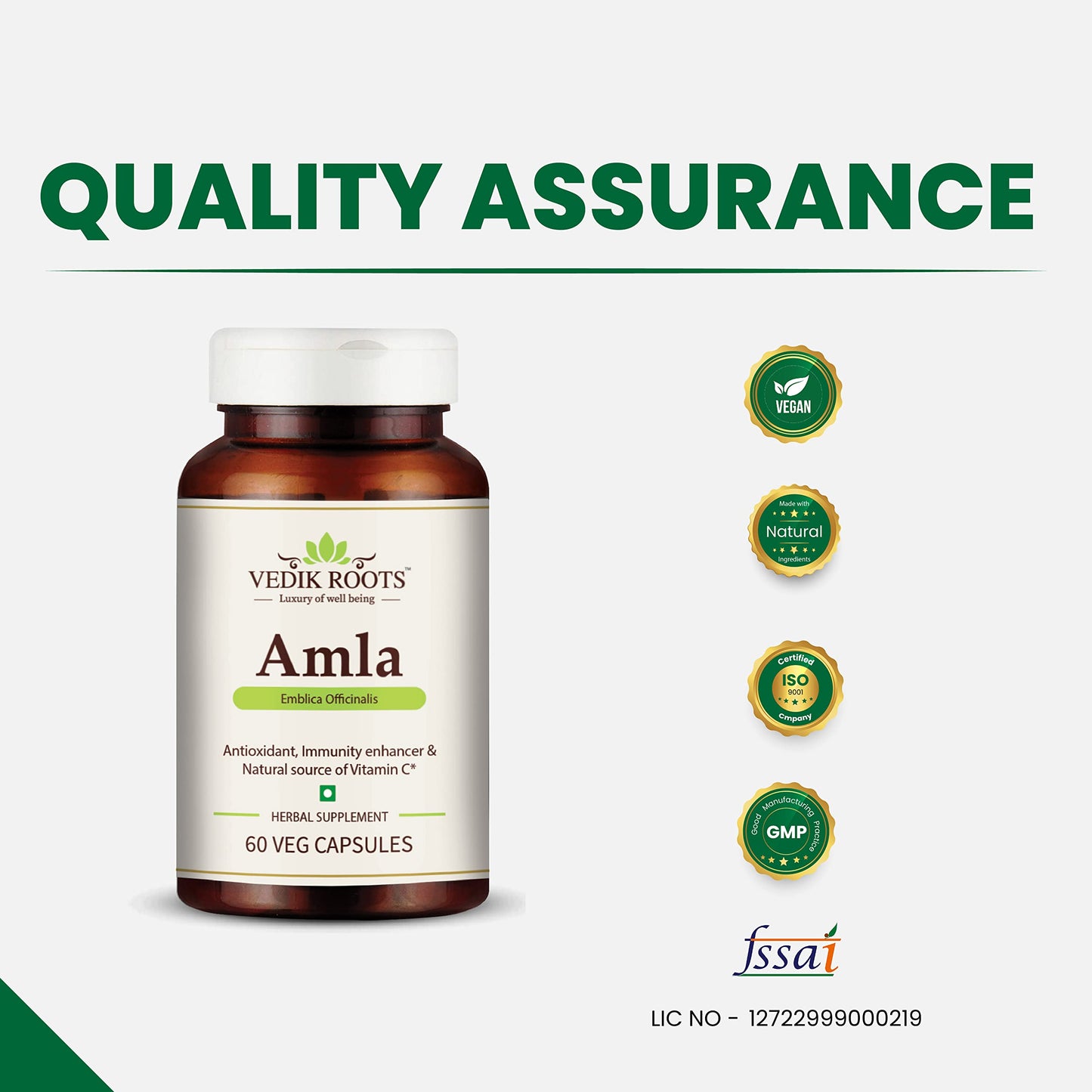 VEDIKROOTS Amla Capsules Capsule, 1 Count