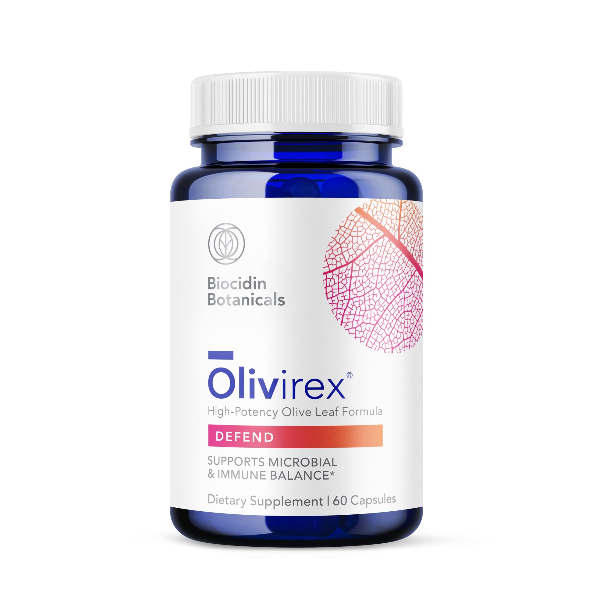 Bio-Botanical Research Biocidin Olivirex Oleuropein Olive Leaf Extract Capsules, 60 Count