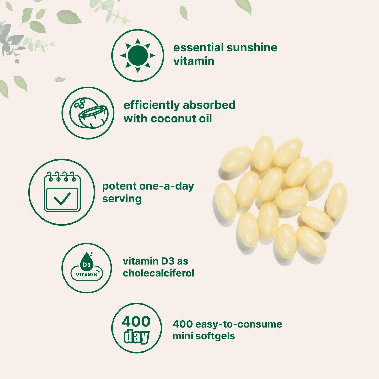 Micro Ingredients Vitamin D3 10,000 IU Softgels, 400 Count