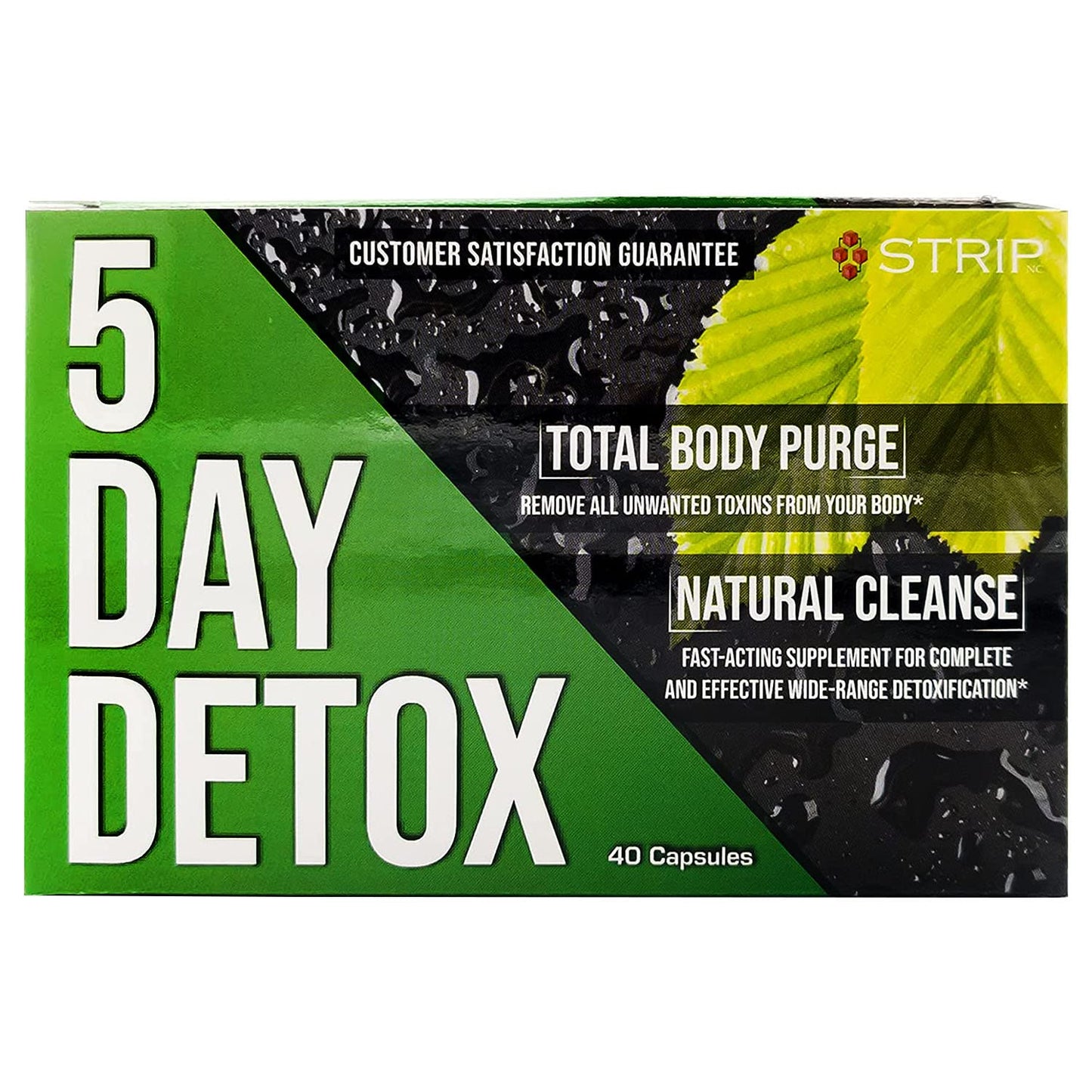 Wellgenix Strip 5 Day Detox Cleanse - Complete Body Cleanse Capsules, 40 Count