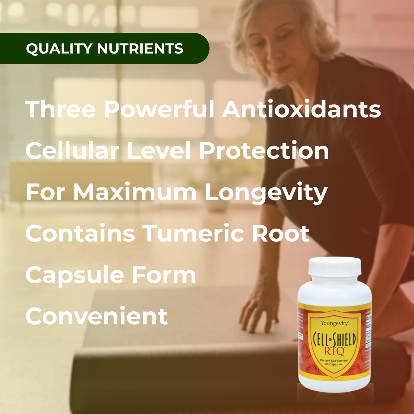 Youngevity Resveratrol Turmeric Quercetin RTQ Cell Shield 60 Capsules