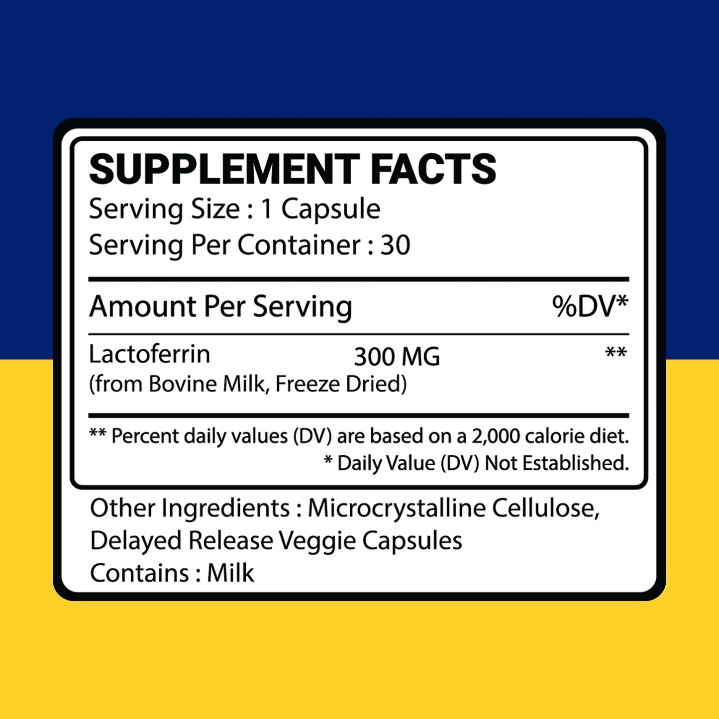 FitNoura Enteric Coated Lactoferrin Capsule, 30 Count