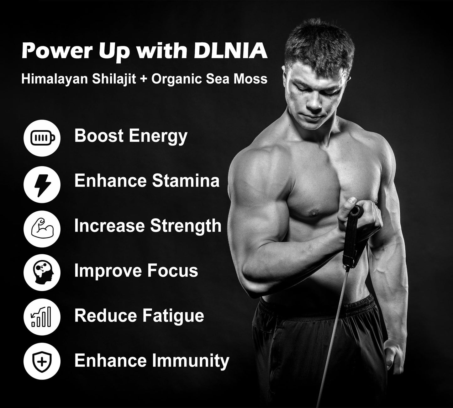 DLNIA Shilajit & Sea Moss Vitality Bundle 120 Capsules