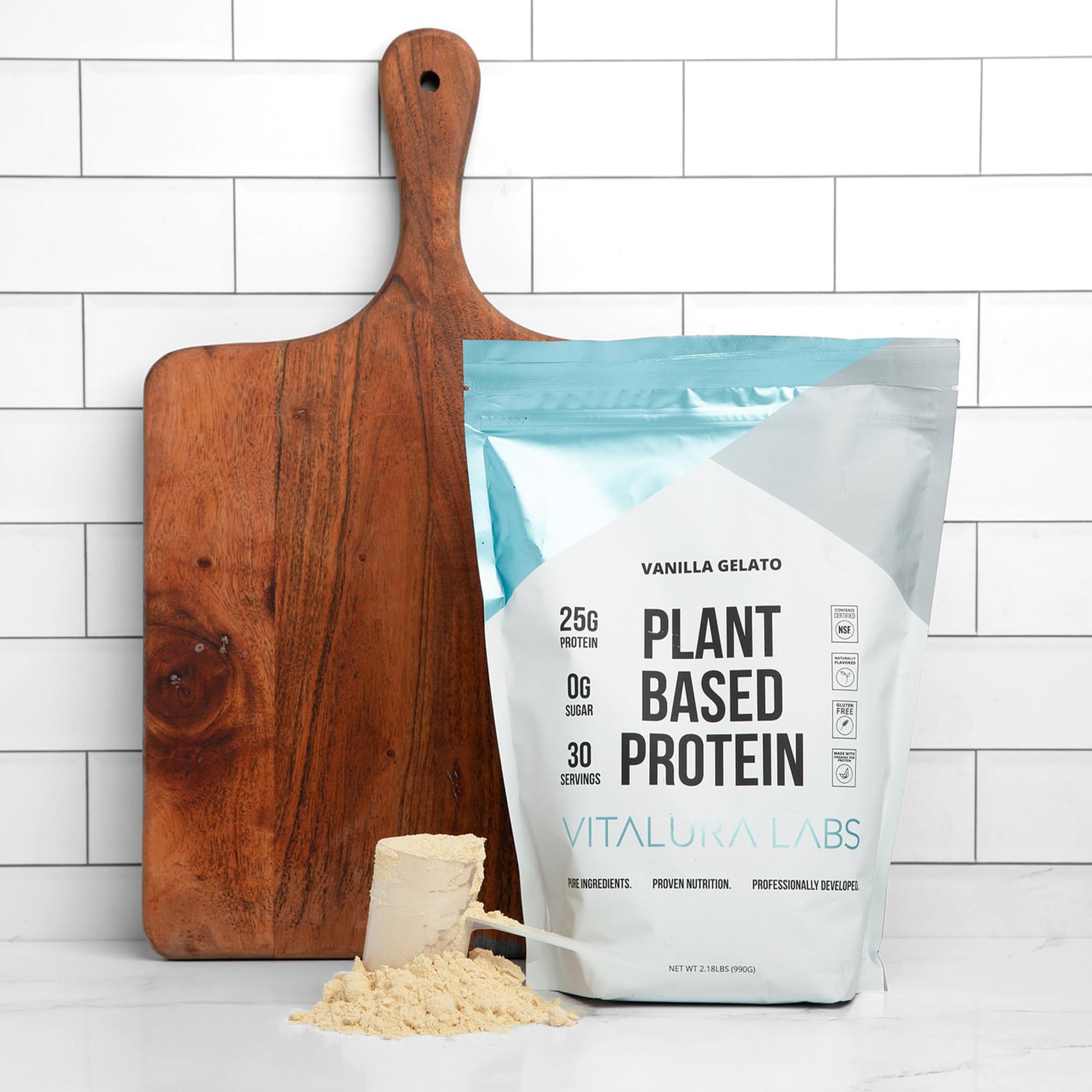 Vitalura Labs Plant-Based Protein Powder Vanilla Gelato Flavoured - 30 Servings