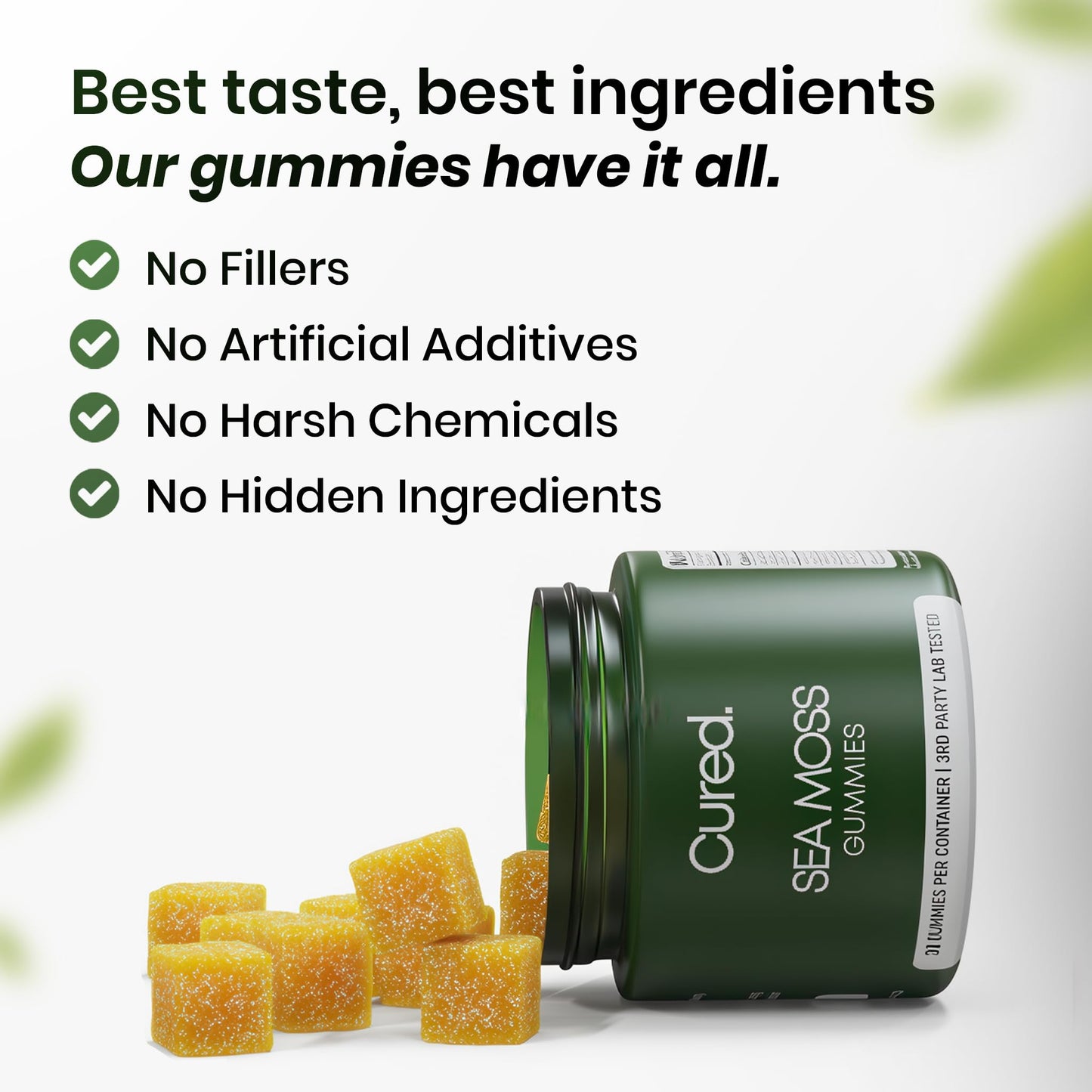 Cured Sea Moss Gummies Gummy 30 Count