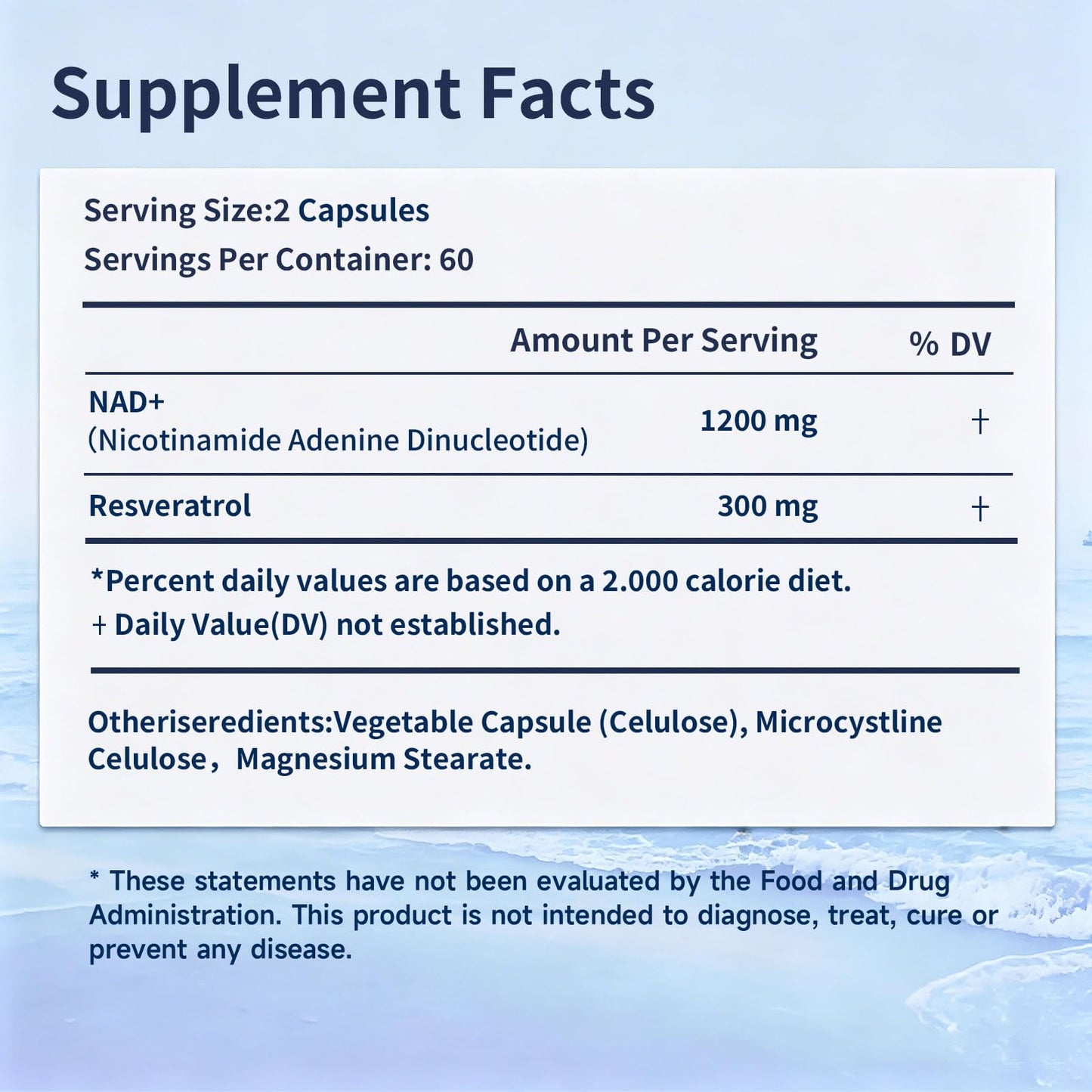 Tulvex NAD Supplement 1500mg Liposomal NAD and Resveratrol, NAD Plus Boosting for Cellular Health, Energy & Anti Aging, NAD Resveratrol Supplement for Women & Men, 120 Capsules