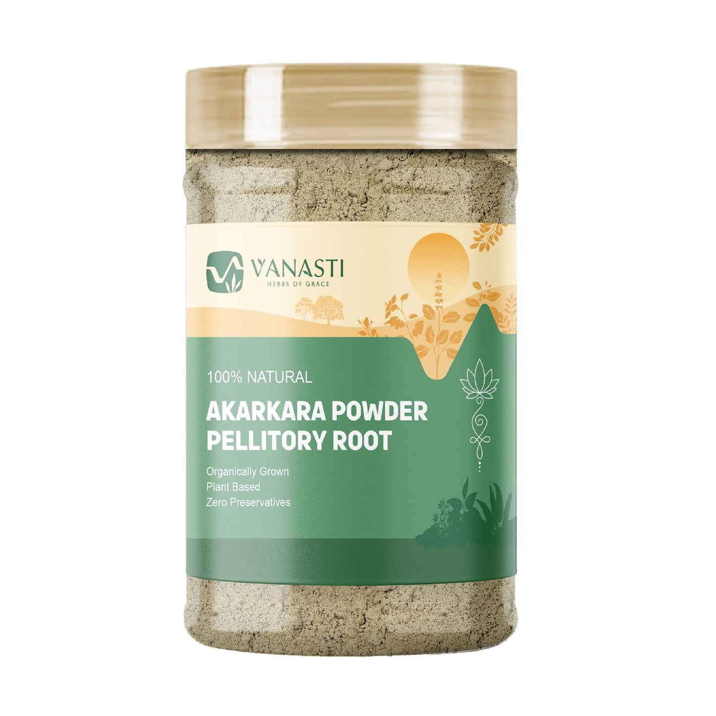 VANASTI Akarkara Powder Anacyclus Pyrethrum Pellitory Root Powder, 3.52 Ounce