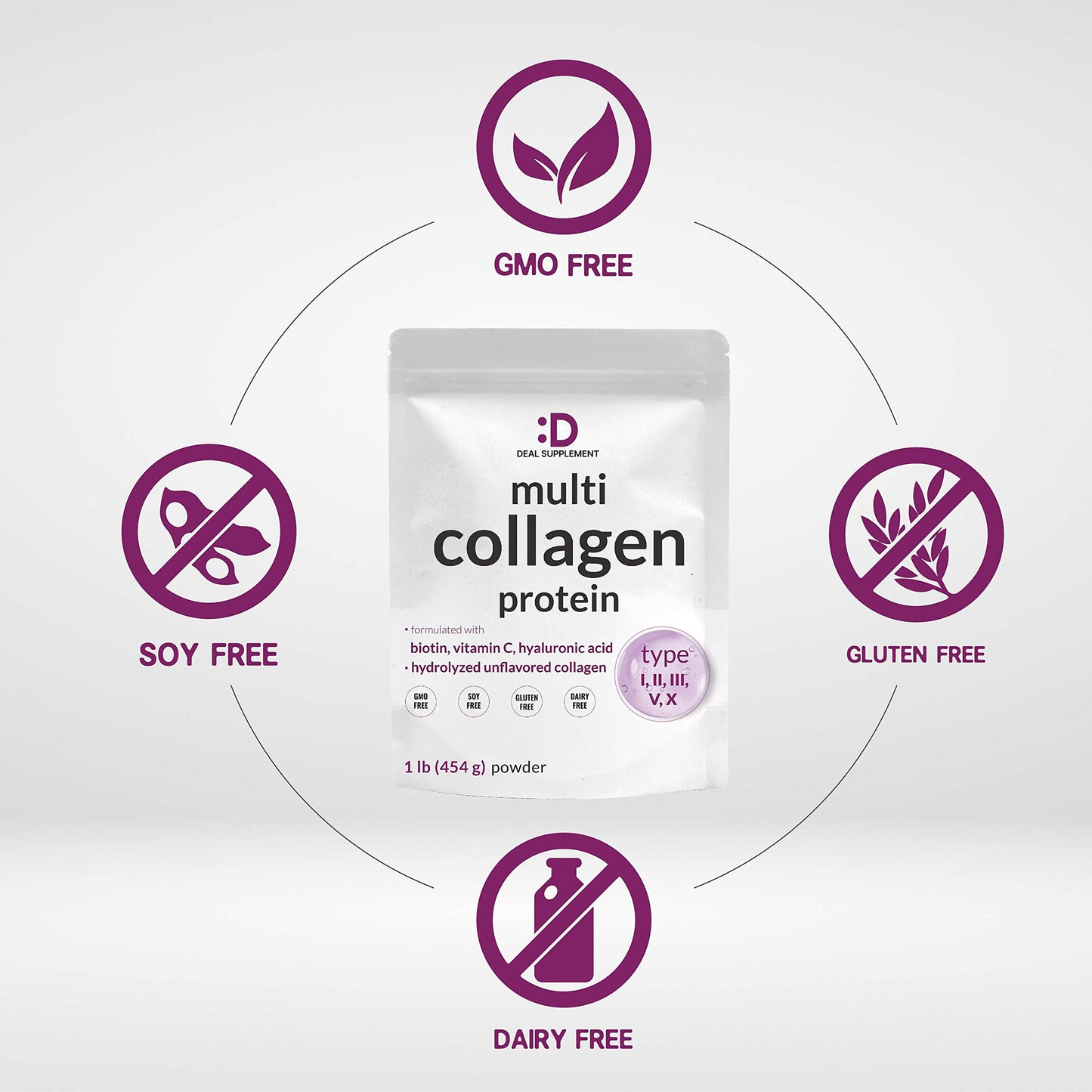 DEAL SUPPLEMENT Multi Collagen Protein Powder 16 oz