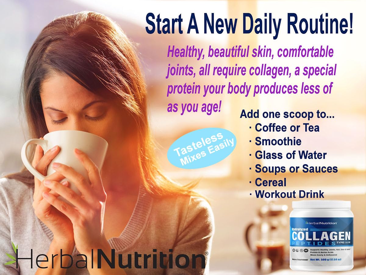 Herbal Nutrition Ultra Pure Collagen Peptides Powder, 40 Servings