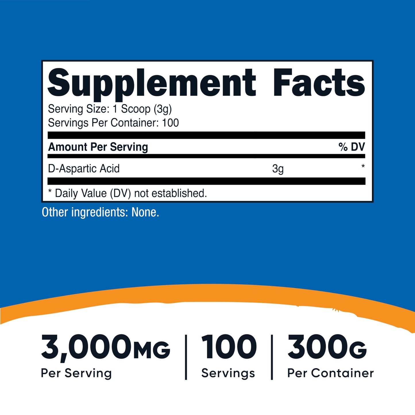 Nutricost D-Aspartic Acid (DAA) Powder 10.6 Ounce
