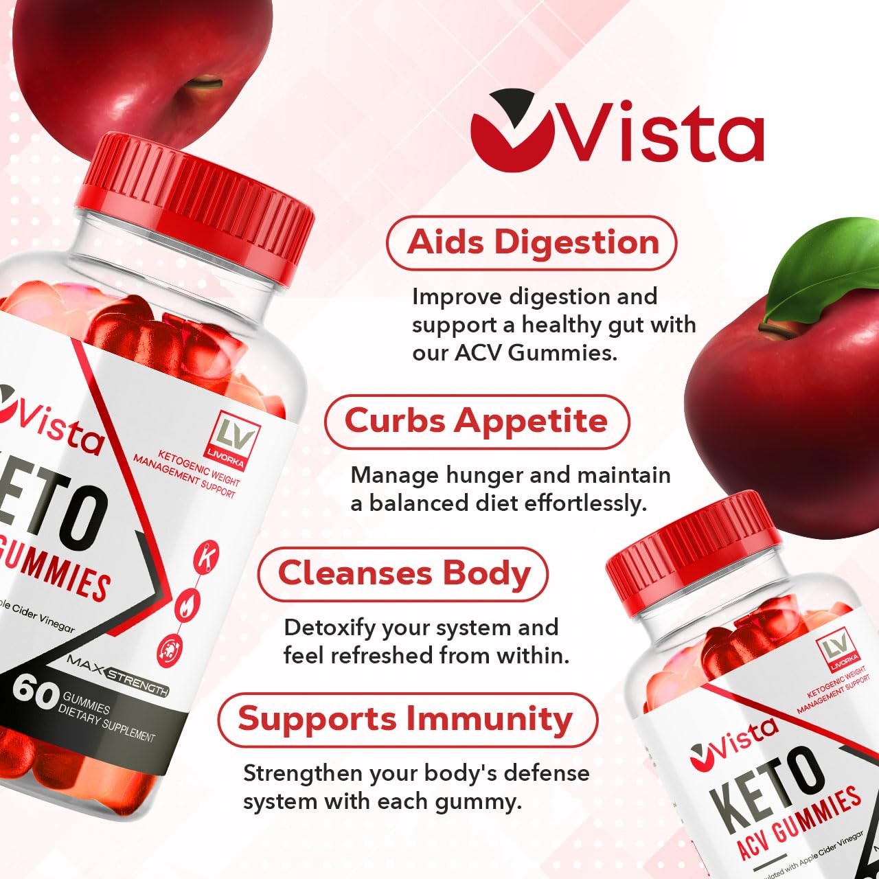 LIVORKA Vista ACV Gummies 300 Gummies