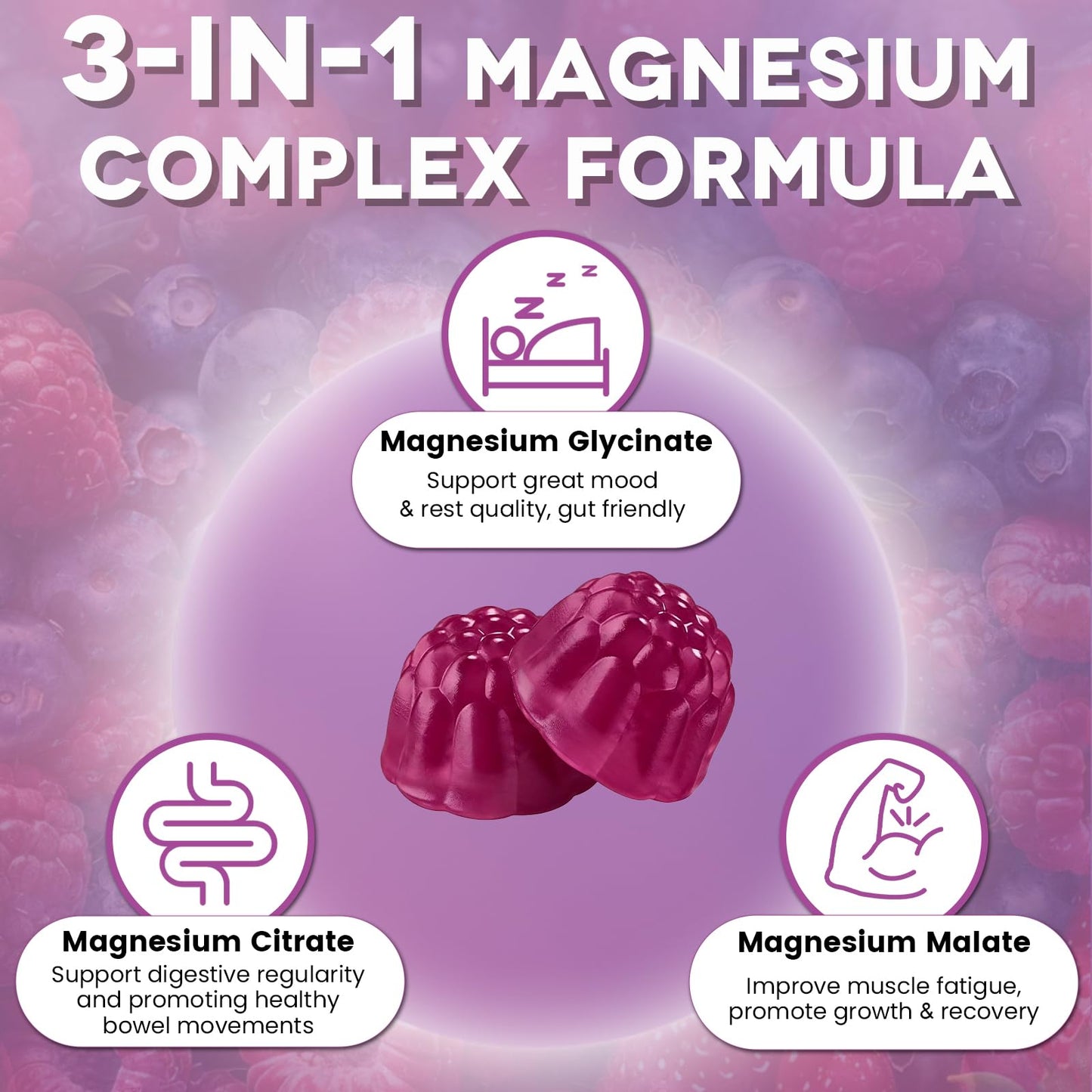 Sieralyn Magnesium Complex Gummies 500mg 120 Count