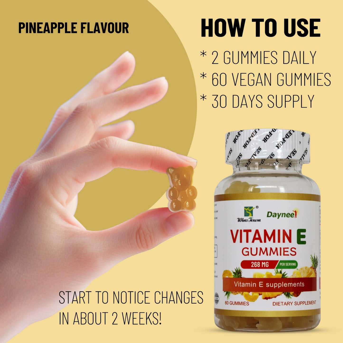 Wins Town Vitamin E Gummies 268mg, 60 Gummies