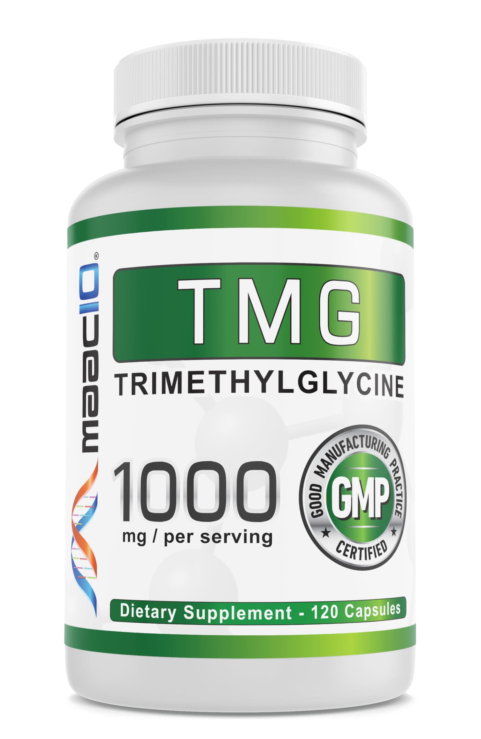 MAAC10 TMG 1000 mg NSF Certified Supplement for Healthy Aging, 120 Capsules