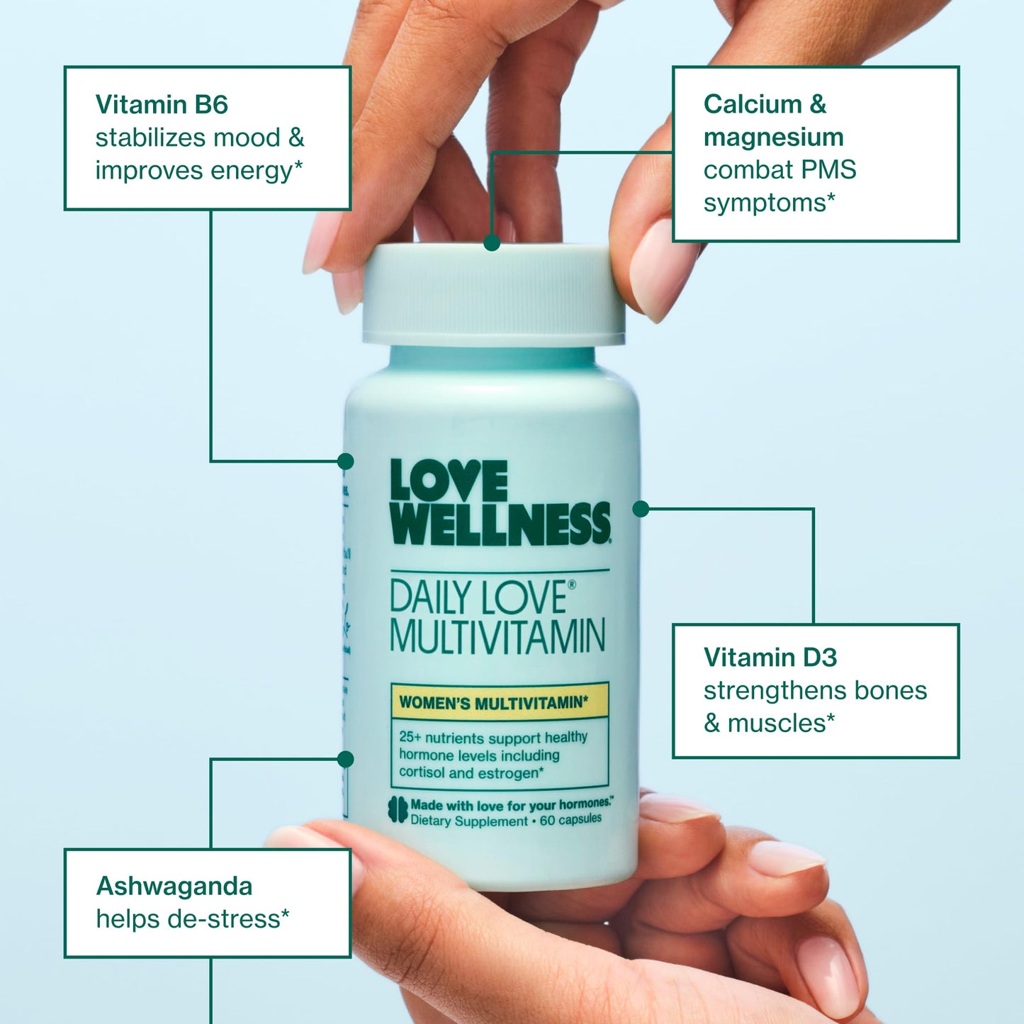 Love Wellness Daily Love Multivitamin for Women Capsule, 60 Count