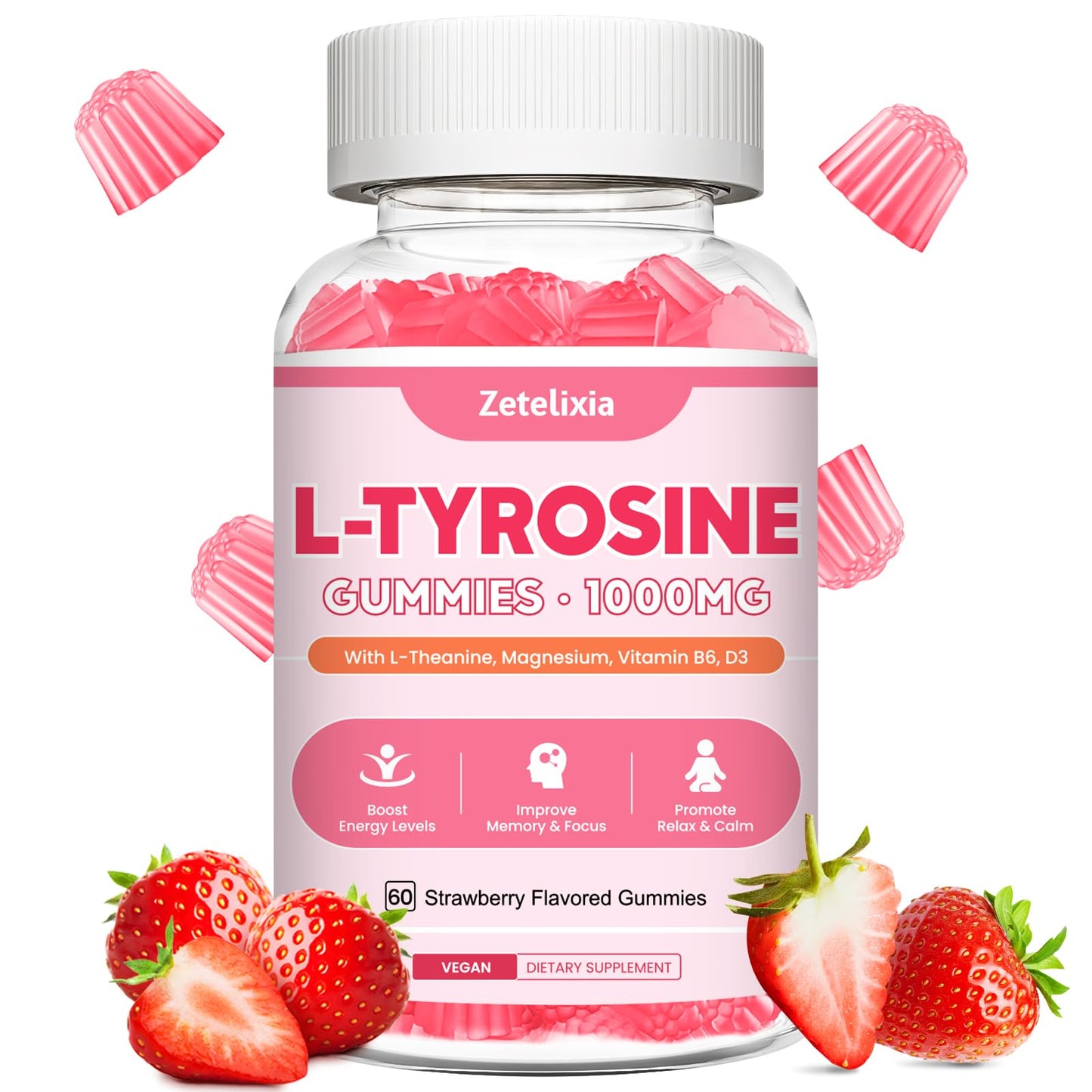 Zetelixia L-Tyrosine Gummies 60 Count