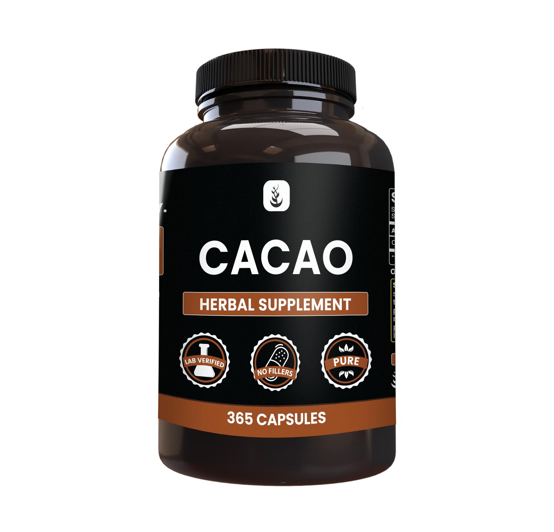 PURE ORIGINAL INGREDIENTS Cacao Capsules 365