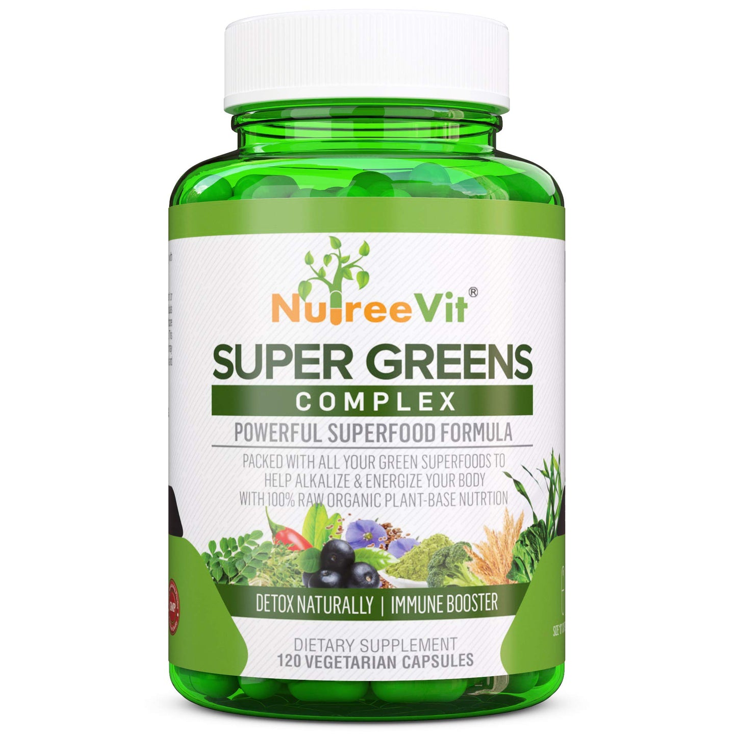NutreeVit SuperGreens Capsule 120 Count