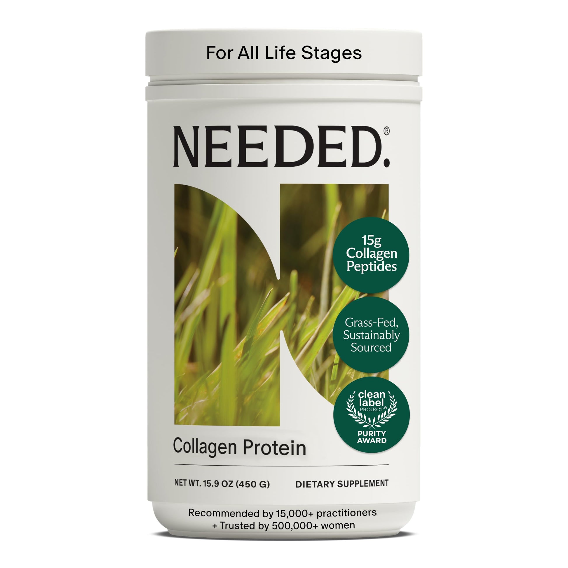Needed Hydrolyzed Collagen Protein Powder, 16 oz