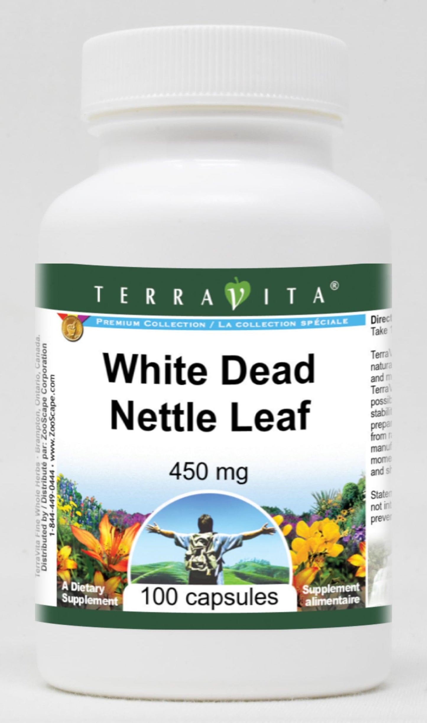 Terravita White Dead Nettle Leaf 450 mg, 100 Capsules