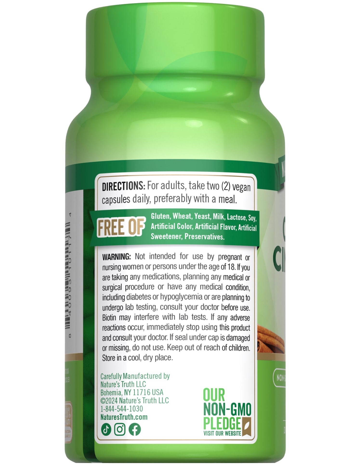 Nature's Truth Ceylon Cinnamon Capsules, 60 Count