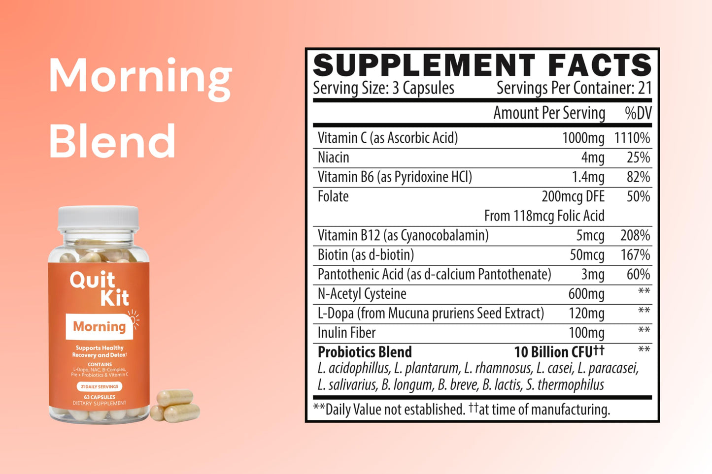 Quit Kit Detox & Withdrawal Support System Capsules 189 Count