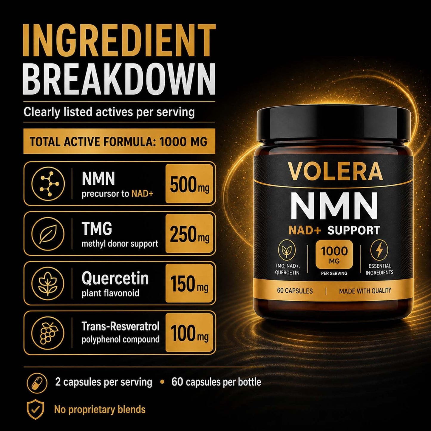 Tiktrove Volera NMN Complex Capsule, 60 Count