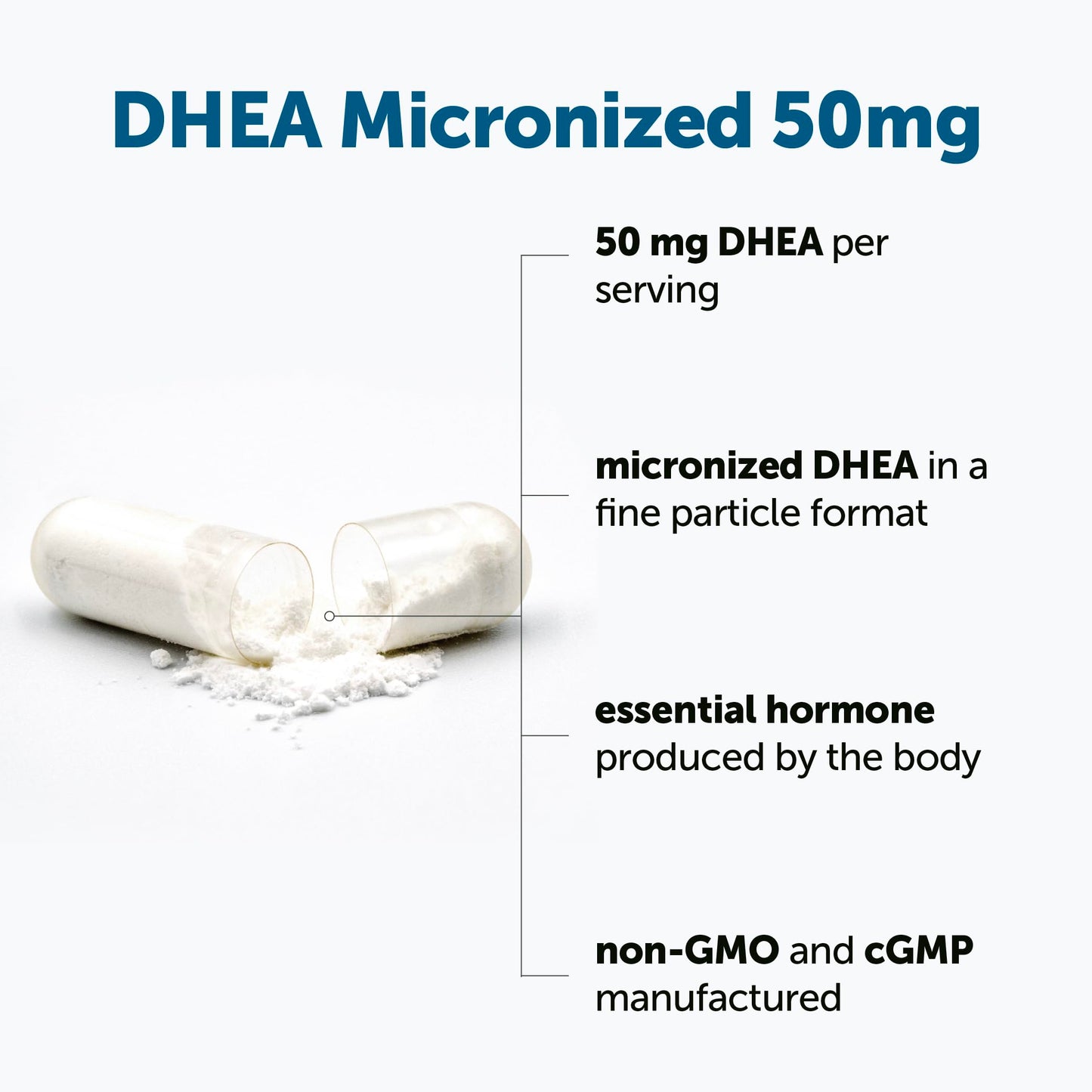 Micro Ingredients DHEA 50 mg Capsule, 240 Count