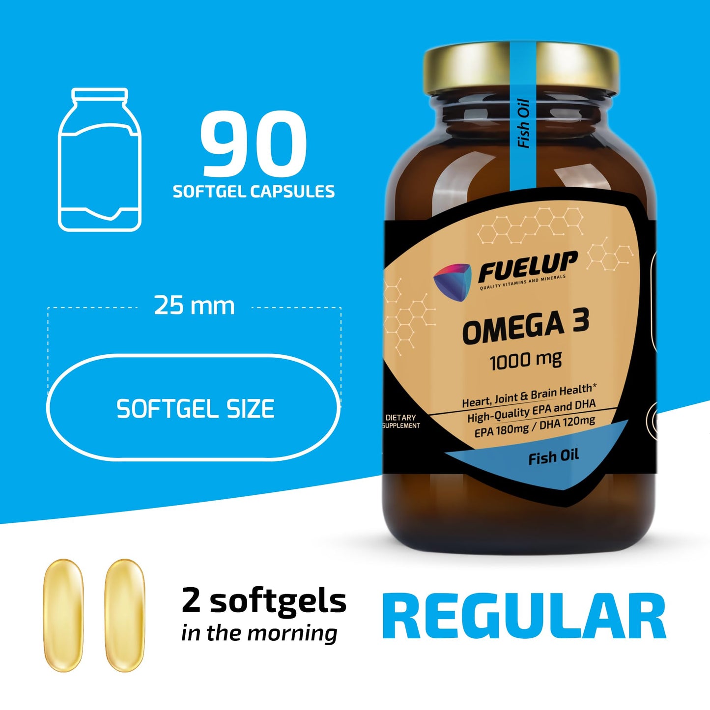 Fuelup Omega 3 (TG) 1000 mg Softgels 90