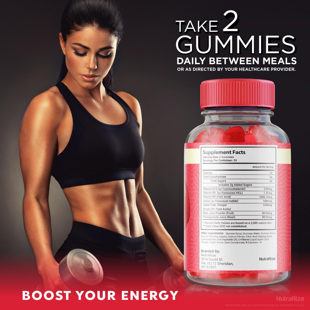 NutraRize Ketofit Advanced Formula for Weight Loss Premium Keto ACV Formula Gummies, 120 Gummies