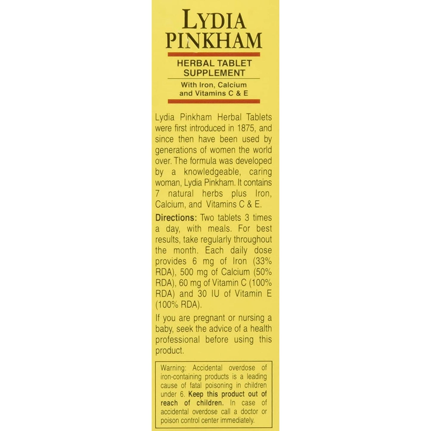 Lydia Pinkham Herbal Tablet Supplement 288 Tablets