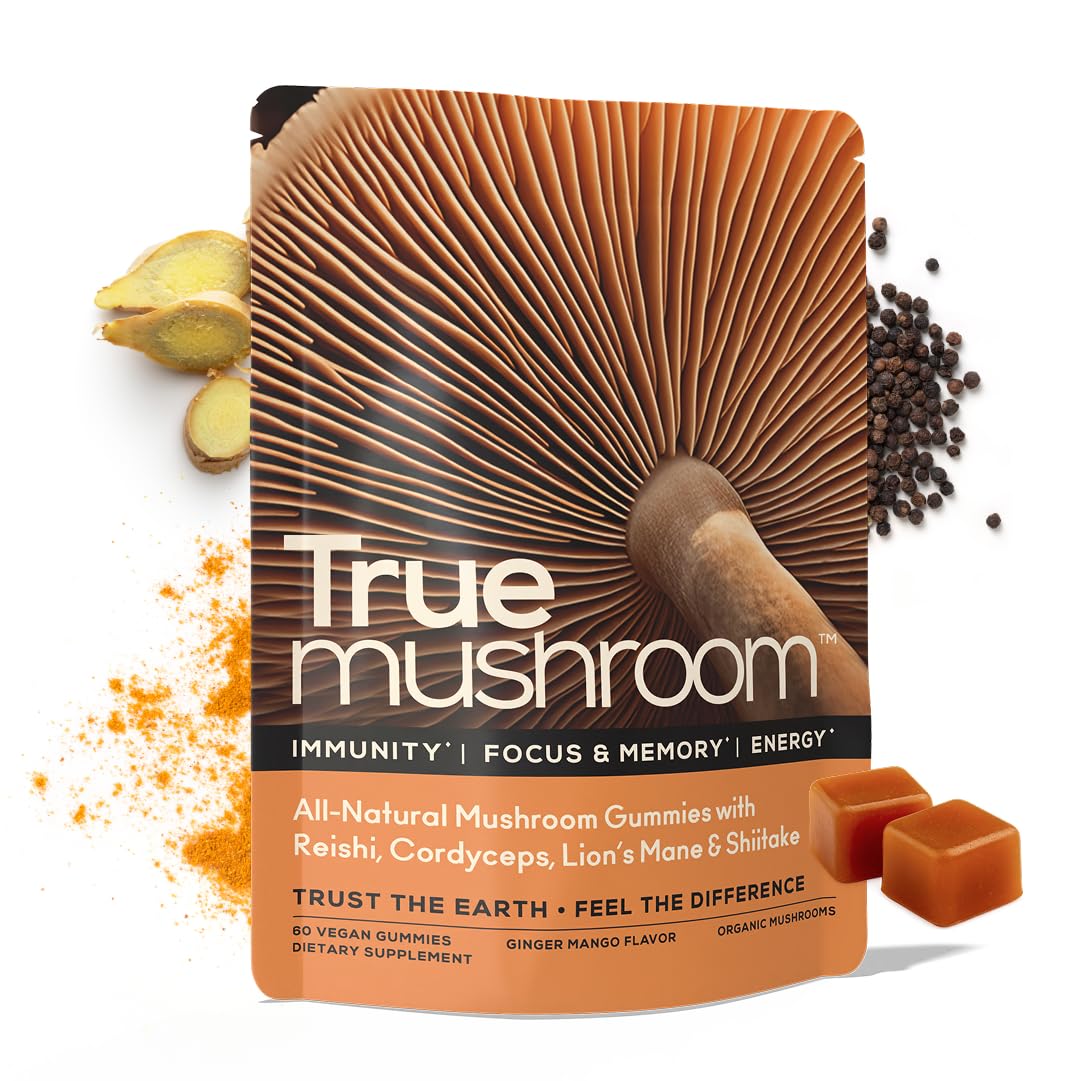 TrueMushroom Immune Support Mushroom Gummies, 60 Count