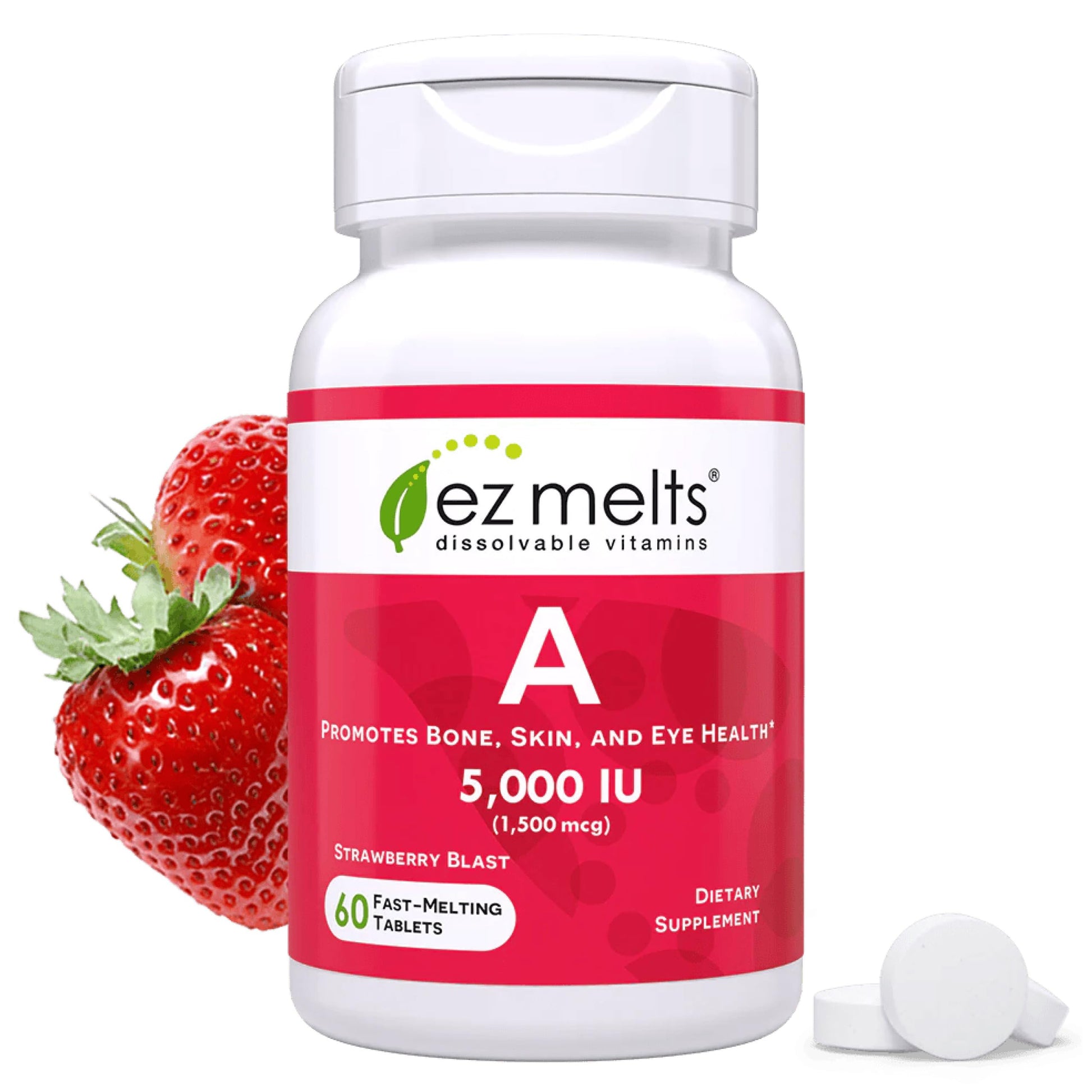 EZ Melts Vitamin A Tablets 60 Count