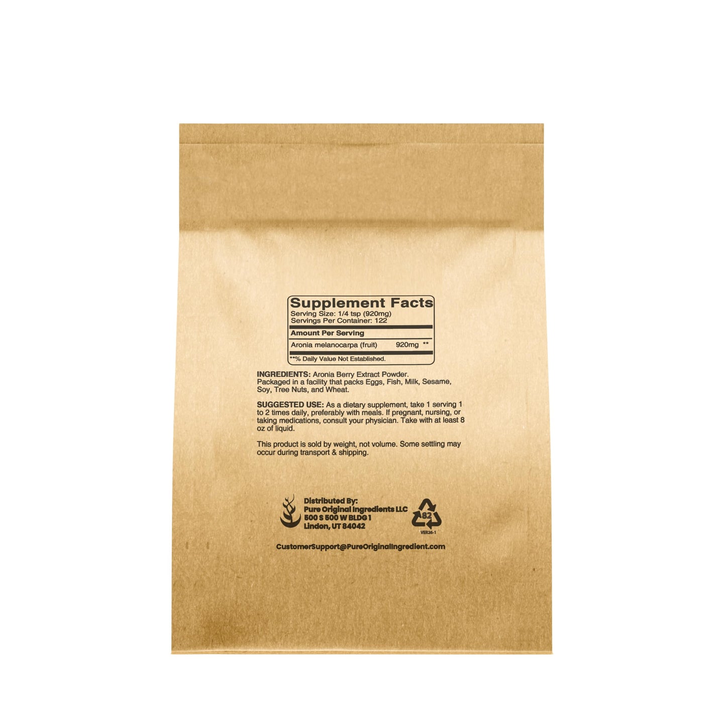 PURE ORIGINAL INGREDIENTS Aronia Berry Powder, 4 oz