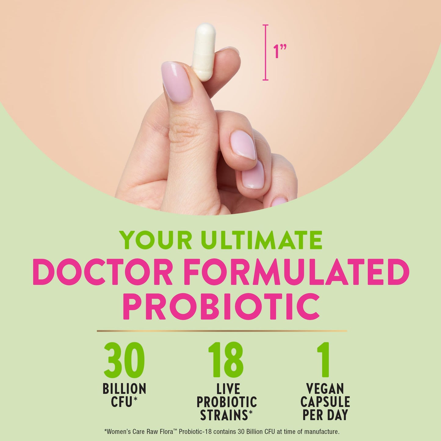 Nature's Truth Raw Flora Probiotics for Women 33 Capsules