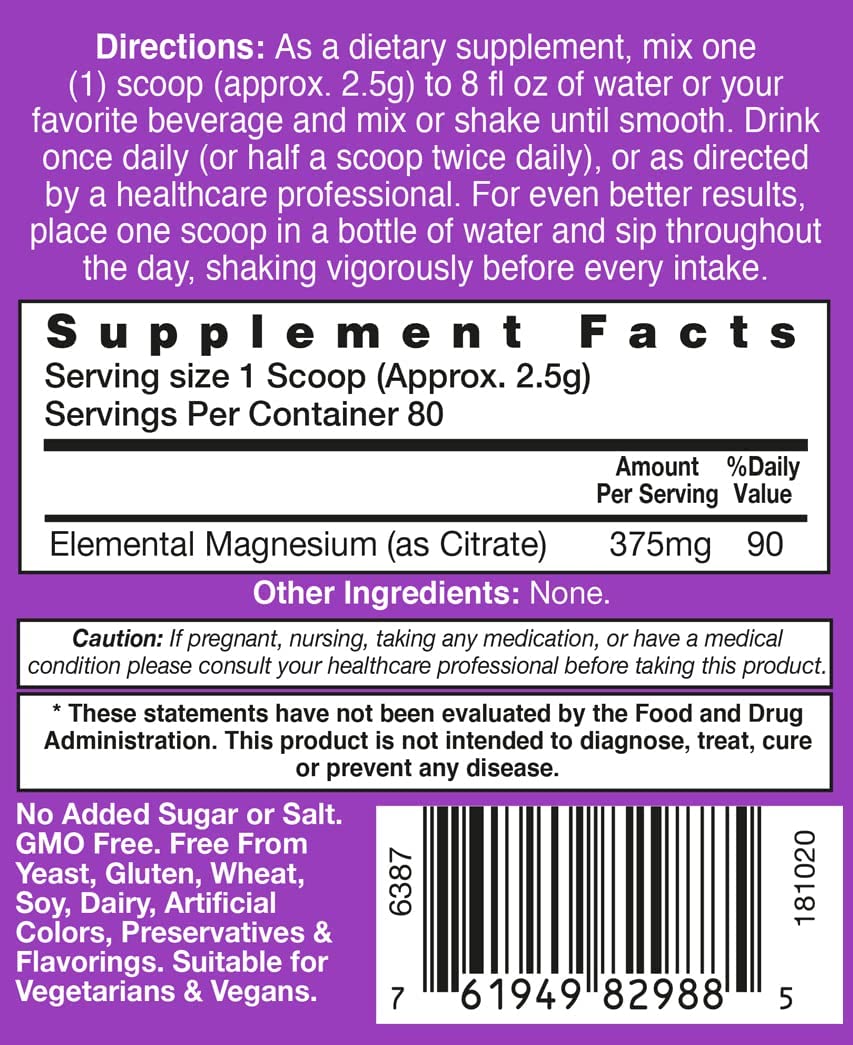 HealthAid Magnesium Citrate Powder 7.05 Ounce