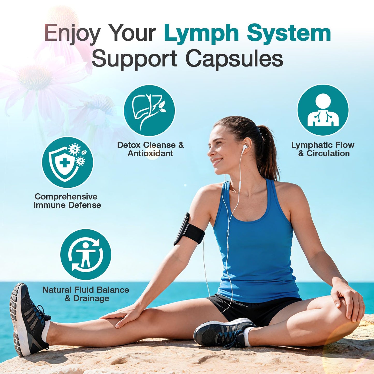 LUCKCHAN Lymphatic Drainage Supplements 91 Capsules