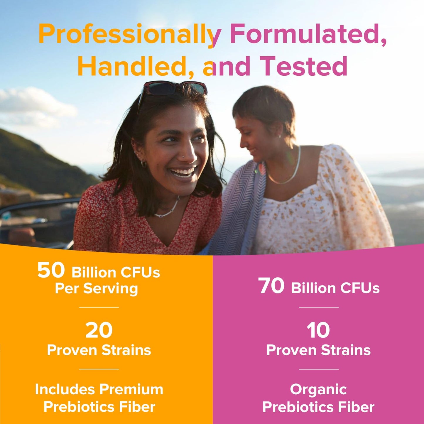 NewRhythm Gut & Feminine Health Bundle, Probiotics 50 Billion CFU & Women's Probiotics 70 Billion CFU, Daily Gut Health & Feminine Care, 90 Capsules