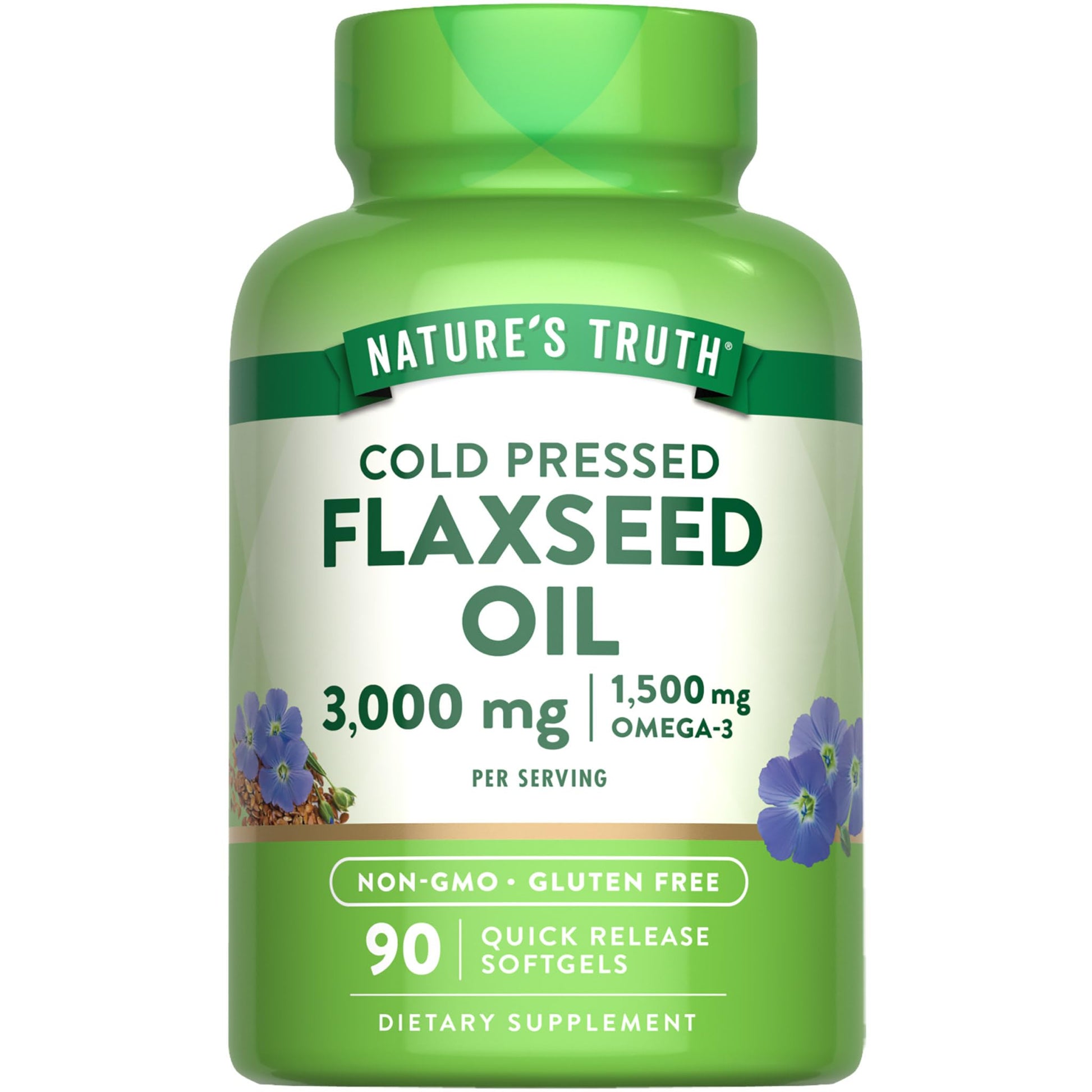 Nature's Truth Flaxseed Oil Softgels, 90 Count