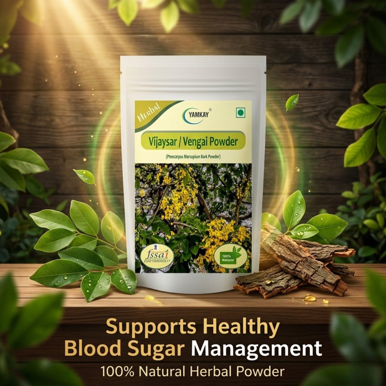 YAMKAY Vijaysar Vengai Bark Powder 1 Pack