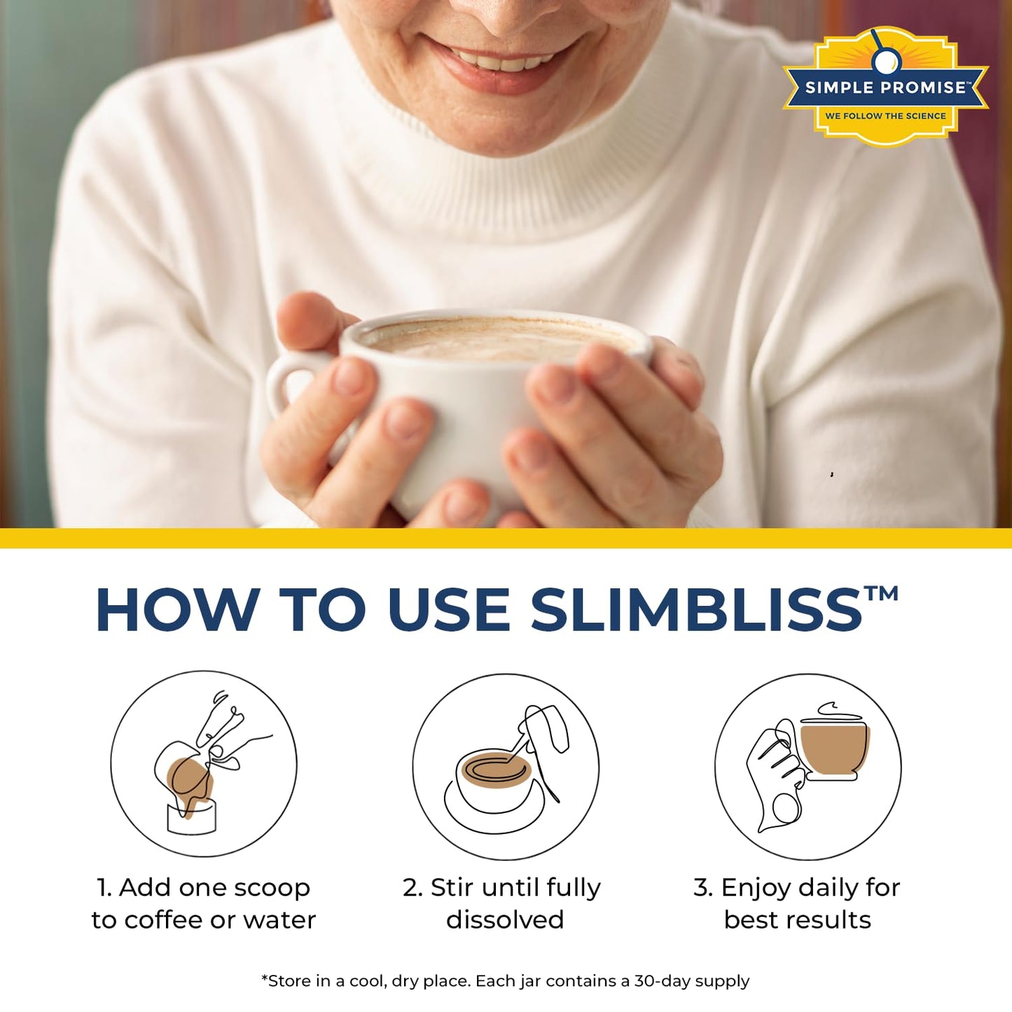 Simple Promise SlimBliss MCT Oil Powder Coffee Creamer, Sugar Free, Powder, 6.45 Ounce