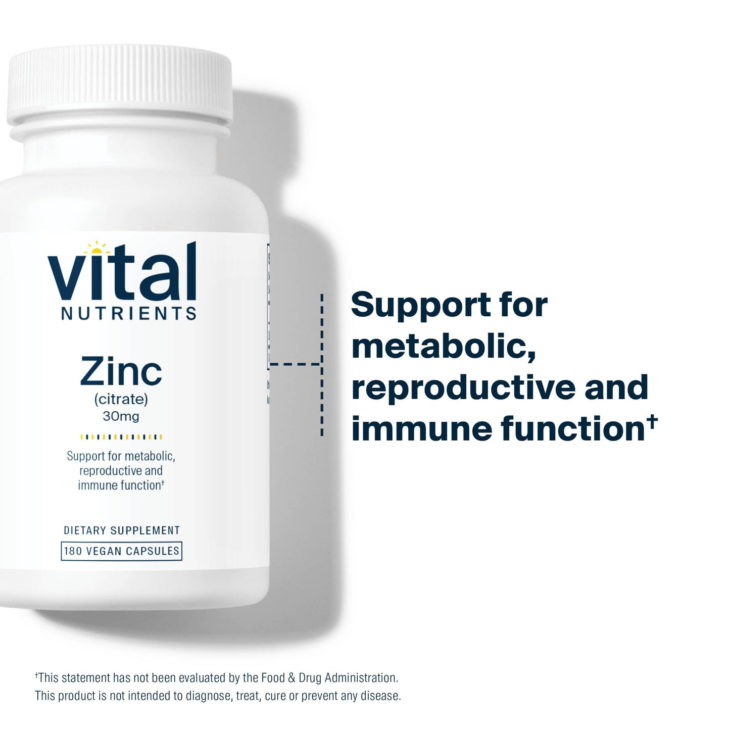 Vital Nutrients Zinc Citrate 30mg Capsule, 90 Capsules