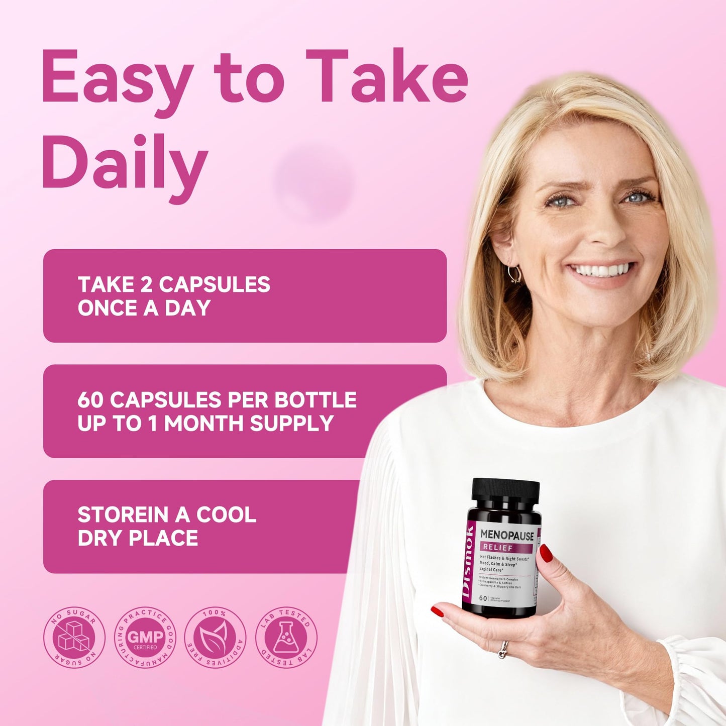 Dismok Menopause Supplements for Women Capsule 60 Count